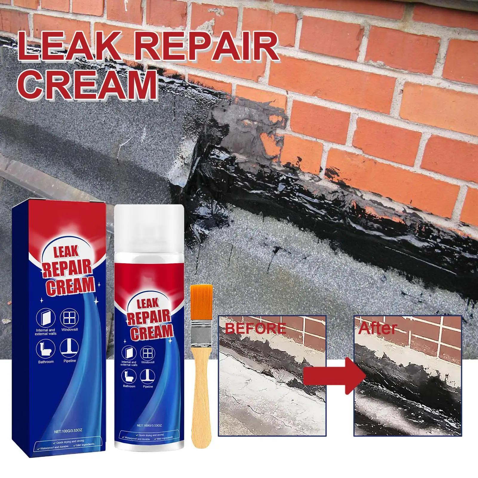Roof Sealant Patch - Spray Reparador de Vazamentos Impermeável para
