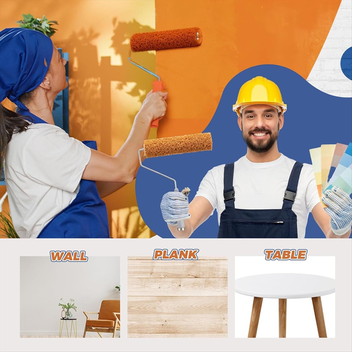 Home Improvement Sales - Conjunto de 3 Rolos de Pintura