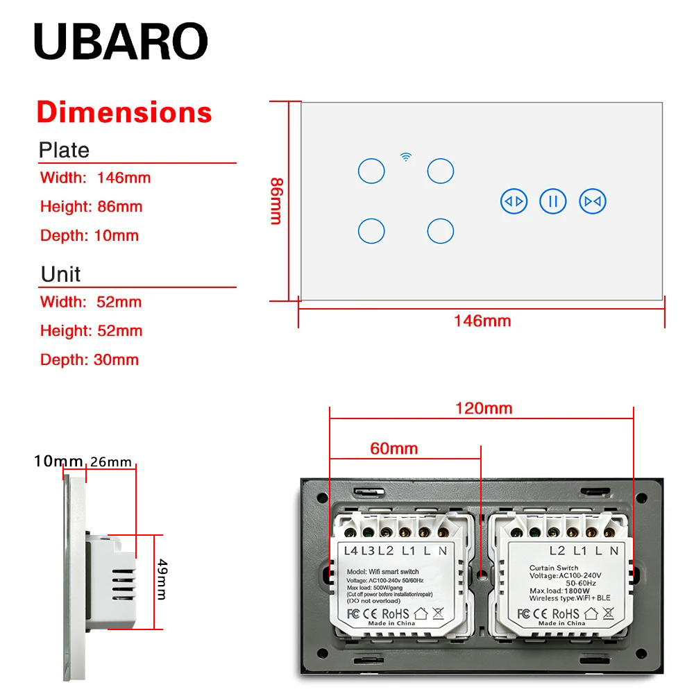 UBARO Interruptor de luz intel - Home Improvement Years avaliação e preço